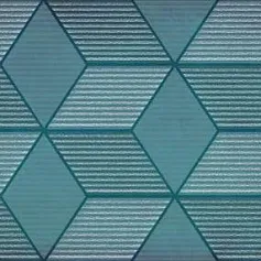 Керамическая плитка Парижанка декор гексагон бирюзовый 20x60