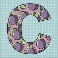 Керамическая плитка Декор kerama marazzi hgd\a544\5185 Сад-огород Слива матовый 20x20