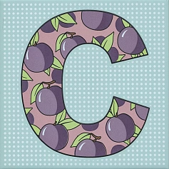 Керама Марацци Декор Kerama Marazzi HGD\A544\5185 Сад-огород Слива матовый разноцветный 