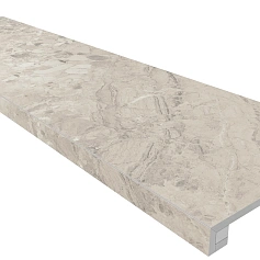 Ступени Комплект estima om01 Аметис Оушенмист light grey (33x120 непол. прямоугол. бортик без насечек + Подступенок 14,5x120) 33x120