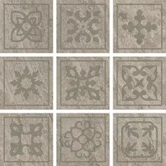Керамогранит Альпы Серый Вставка 10x10