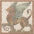 Керамическая плитка Декор  Виченца Лев 15x15