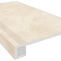 Ступени Комплект estima ma02 Аметис Мармулла light Беж (33x120 непол. прямоугол. бортик с насечками + Подступенок 14,5x120) 33x120