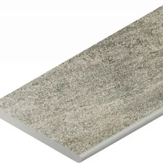 Керамогранит Бортик Нордика Сильвер закругленный правый 620090001064 серый 30x60