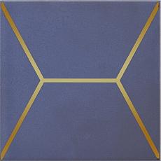 Керамогранит Декор Витраж синий 15x15