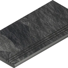 Ступени Италон Материя x2 Титанио 120 закругленная грип 620040000203 черный 30x120