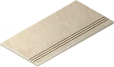 Ступени Италон Материя x2 Магнезио 120 закругленная грип левая 620040000206 бежевый 30x120