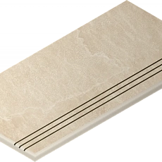 Ступени Италон Материя x2 Магнезио 120 закругленная грип левая 620040000206 бежевый 30x120