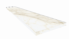 Ступени coliseumgres Микеланджело Ворм угловая правая 620070002500 белый 33x60