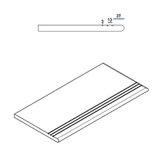 Ступени БЛЭК СТУПЕНЬ ЗАКРУГ.ГРИП ПР 30x60
