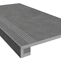 Ступени Комплект estima ln03 Луна/ luna anthracite (Ступень 33x120 Непол. Прямоугол. Бортик С Насечками + Подступенок 14,5x120) 33x120