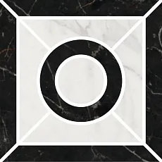 Керамогранит Декор Фрагонар наборный чёрный 9,9x9,9