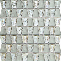 Tubadzin Drops stone white glass мозаика белый для ванной