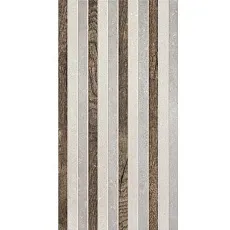 Керамическая плитка Дуо braz/Браун декор 30,8x60,8