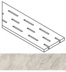 Италон АЙС РЕШЁТКА 20X60 ЛЕВ белый для улицы для крыльца