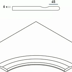 Керамогранит Бортик Италон Дискавер x2 grey bordo svasato angolare round 60x60 60x60