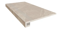 Estima Комплект Estima TE01 Terra Beige (Ступень 33x120 непол. прямоугол. бортик с насечками + Подступенок 14,5x120) бежевый 