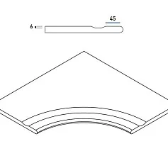 Керамогранит orobico bor.60x60 svasato ang.round 30 30x60