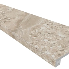 Ступени Комплект estima om02 Аметис Оушенмист Беж (33x120 непол. прямоугол. бортик без насечек + Подступенок 14,5x120) 33x120