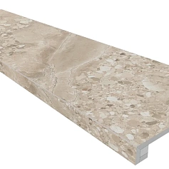 Ступени Комплект estima om02 Аметис Оушенмист Беж (33x120 непол. прямоугол. бортик без насечек + Подступенок 14,5x120) 33x120