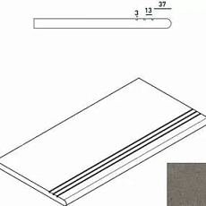 Керамогранит Ступень Италон Дискавер x2 fume gradino round grip sx 30x60 30x60
