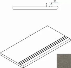 Италон Ступень Италон Discover X2 Fume Gradino Round Grip Sx 30x60 серый 