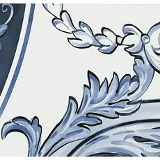 Керамическая плитка Декор Алмаш 1 синий 14x34