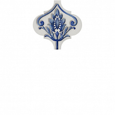 Керама Марацци Декор Арабески Майолика 7 голубой 