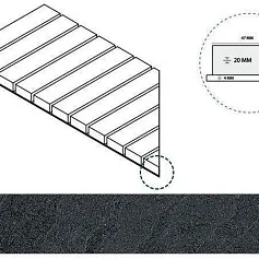 Керамогранит титанио решётка стрим 20 лев 25x60