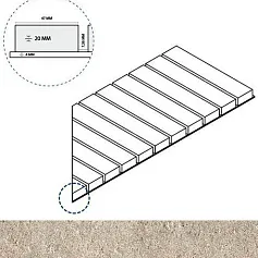 Керамогранит дезерт решётка стрим 20 пр 25x60
