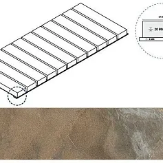 Керамогранит дарк решётка стрим 20 25x60