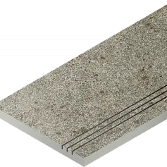 Керамогранит Бортик Нордика Сильвер грип правая 620090001067 серый 30x60