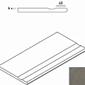 Керамогранит Бортик Италон Дискавер/ discover x2 fume bordo svasato round 30x60 30x60