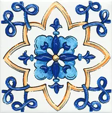 Керамическая плитка Вставка kerama marazzi stg\a486\1146h Капри майолика 9.8x9.8