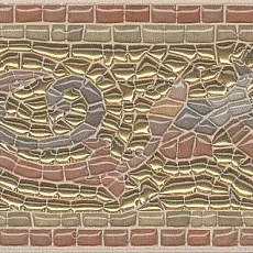 Керамическая плитка Бордюр Виченца золото 7,2x15