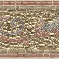 Керамическая плитка Бордюр Виченца золото 7,2x15