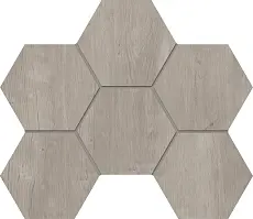 Мозаика estima sf03 soft wood hexagon grey серый 25x28.5