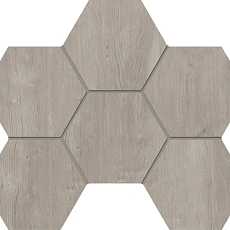 Мозаика estima sf03 Софт Вуд/ soft wood Хексагон grey Серый 25x28.5