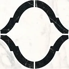 Керамогранит Бордюр Фрагонар наборный белый 9,9x30