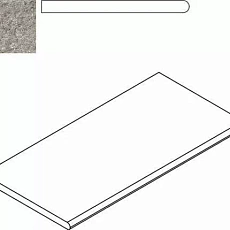 Керамогранит Бортик Италон Дискавер x2 grey bordo round 30x60 30x60