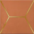 Керамогранит Декор Витраж оранжевый 15x15