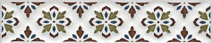 Керама Марацци Бордюр Клемансо орнамент STG\B621\17000 белый для квартиры,  для кухни, для гостиной, для прихожей, для туалета