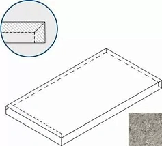 Италон Ступень Италон Discover X2 Grey Scalino Angolare Sx 33x60 серый 