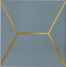 Керамогранит Декор Витраж голубой 15x15