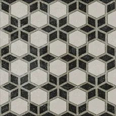 Керамогранит декор фреджио 4 черно-белый 20x20