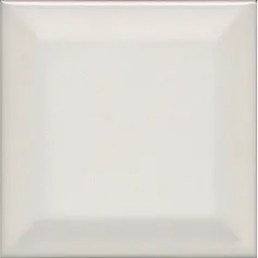 Керамическая плитка Декор Фурнаш грань белый 9,8x9,8