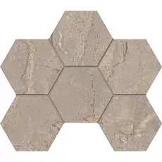 Мозаика estima br02 bernini hexagon beige бежевый неполированный 25x28.5
