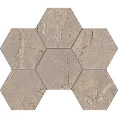 Estima Мозаика Estima BR02 Bernini Hexagon Beige бежевый неполированный бежевый 