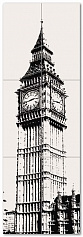 Tubadzin Big Ben 1 декор белый для ванной