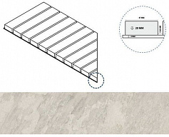 Италон АЙС РЕШЁТКА СТРИМ 20 ЛЕВ белый для улицы для крыльца